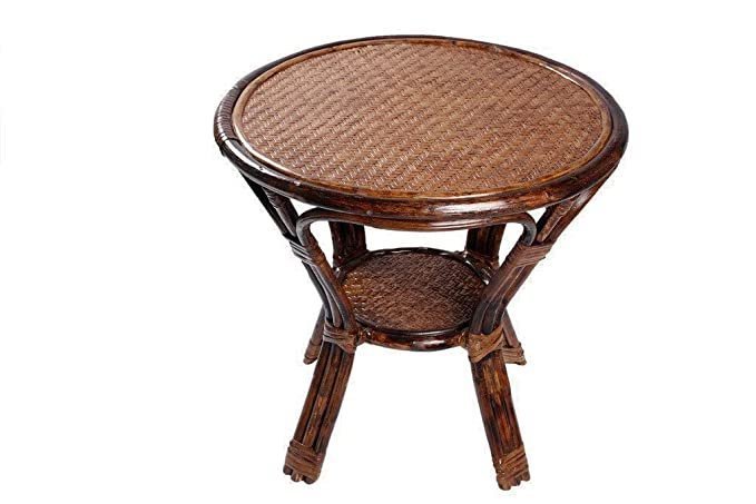 IRA Furniture Rattan Elegant Arm Chair with Table and Cushion