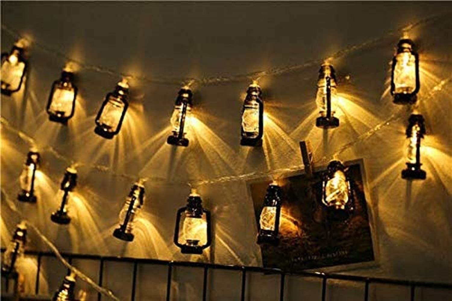 REFULGIX 16 LED 3 Meter Lantern String Lights Home Decorative Diwali Christmas Lights Decoration (Warm White)