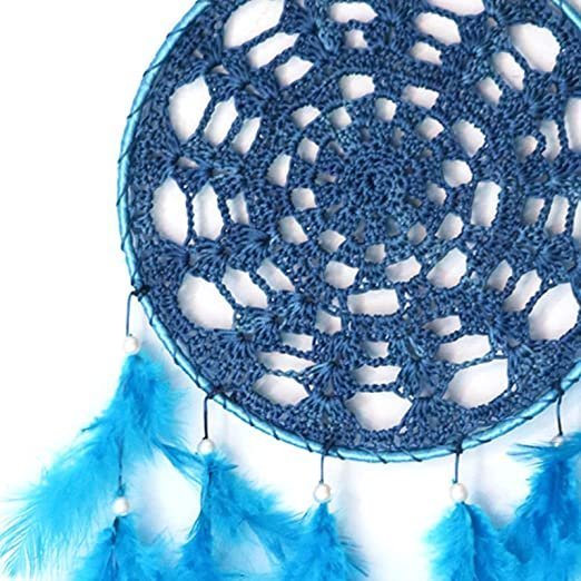 RPH Handicrafts Dream Catcher | Best for Bedroom Wall, Room Hanging, Wall Decor, Gift and Decoration Size 20 x 65 cm (Blue)
