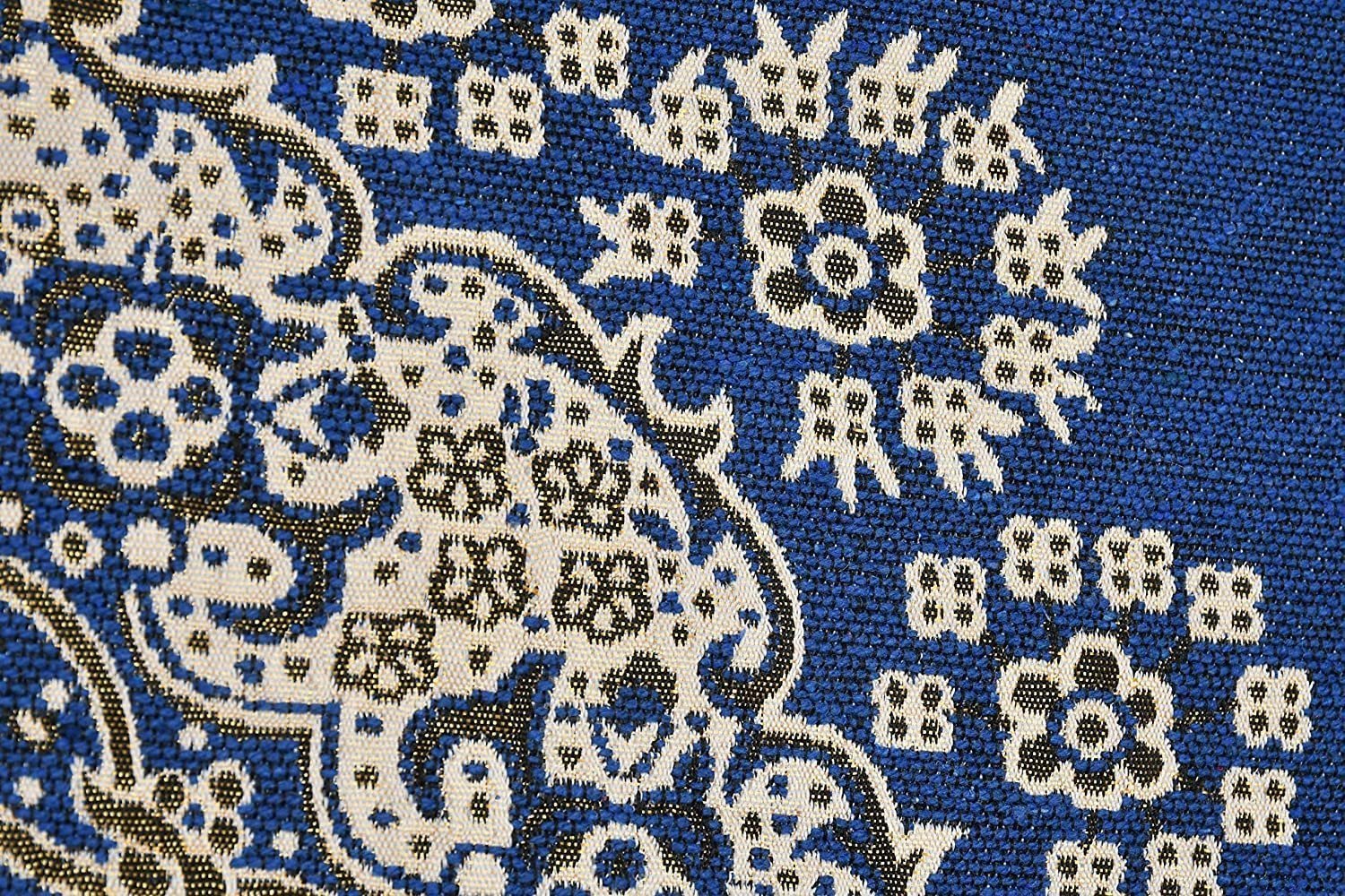 Sparrow World Designer Superfine Exclusive Cotton Carpet | Rug | Living Room | Bedroom | Hall | School | Temple | Bedside Runner | (Blue, 6X9 Feet)