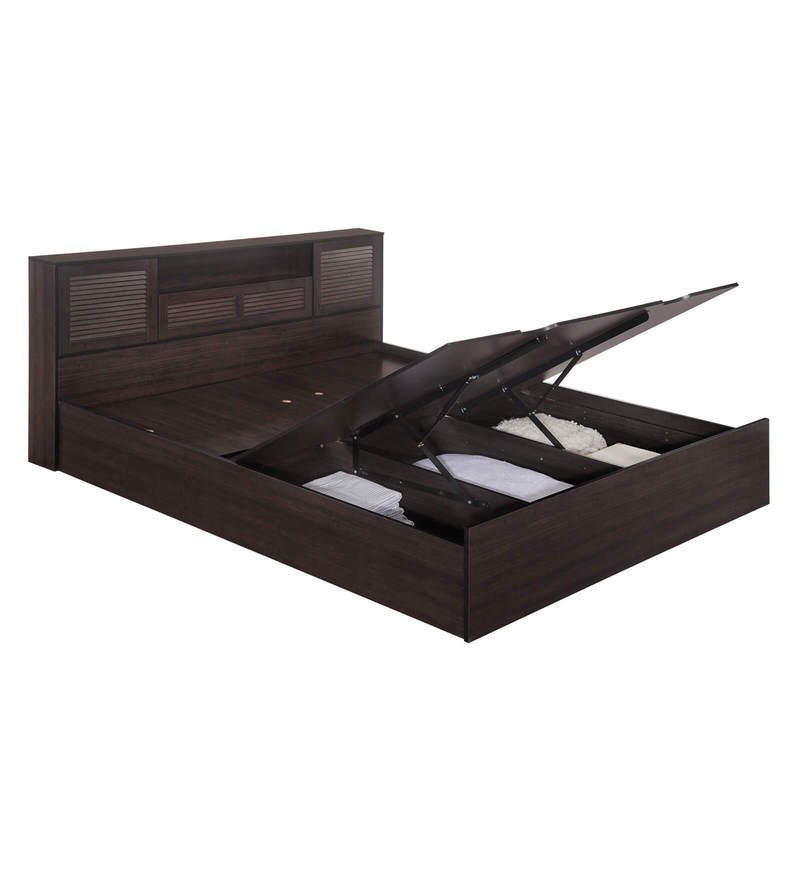Bolton Queen Size Bed with Hydraulic Storage in Wenge Finish