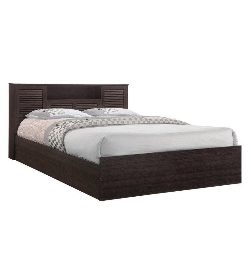 Bolton Queen Size Bed with Hydraulic Storage in Wenge Finish