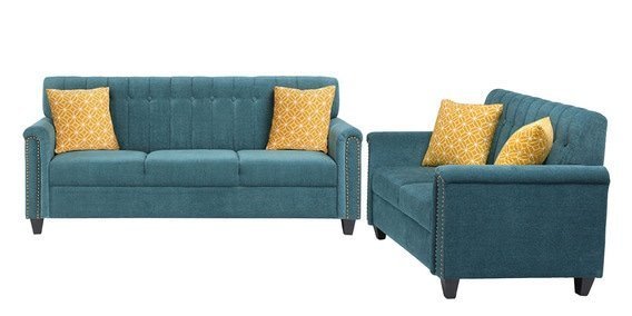 Elora 3+2 Sofa Set in Teal Green Colour