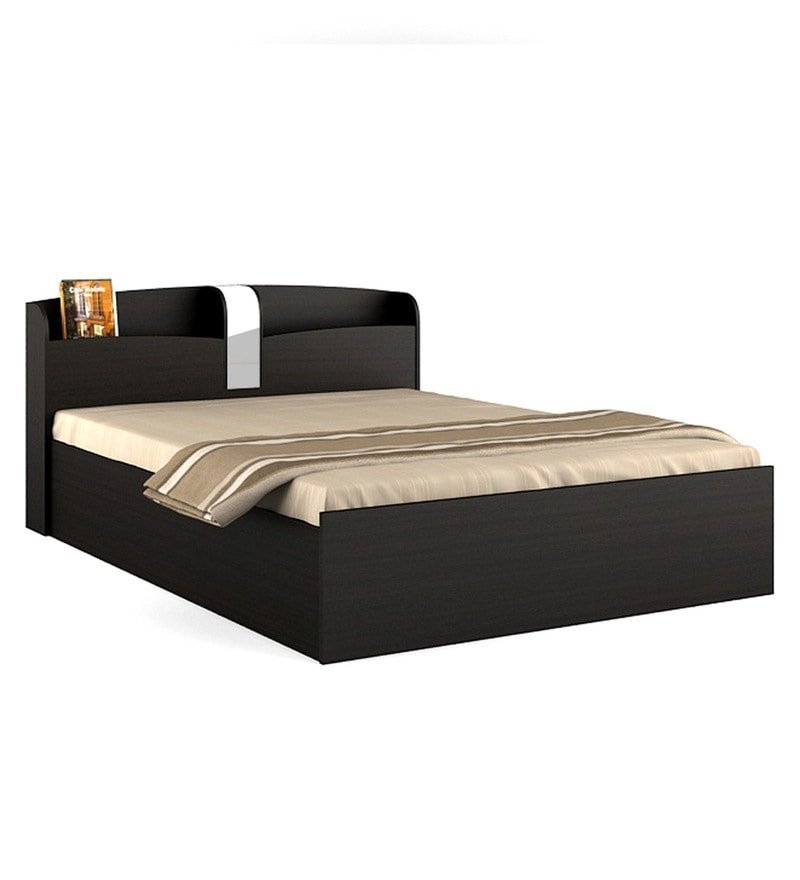 Kosmo Imperial Queen Size Bed with Drawer Storage in Natural Wenge Finish