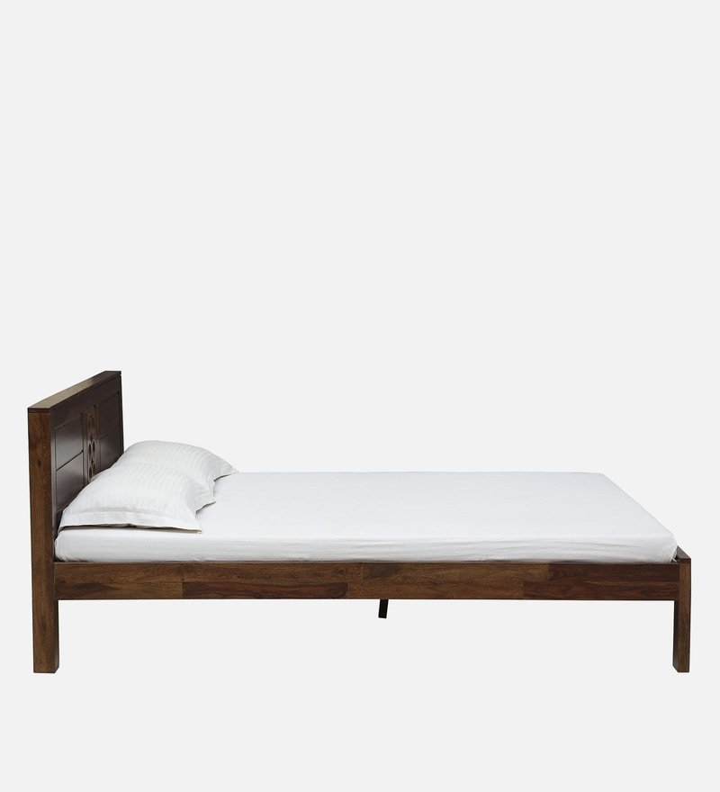 Lorenzo Solid Wood King Size Bed In Provincial Teak Finish