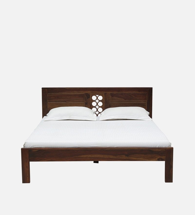 Lorenzo Solid Wood King Size Bed In Provincial Teak Finish